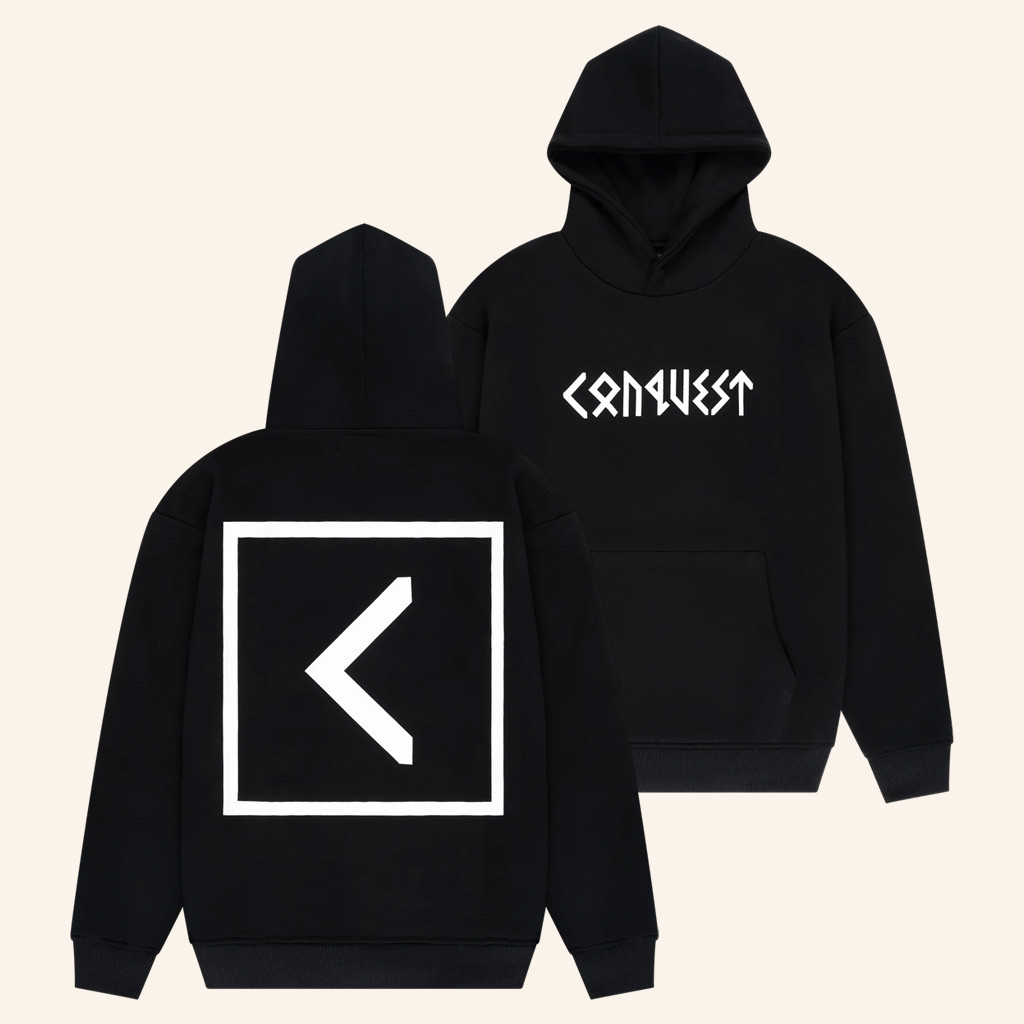 Kurt Caz Merch Conquest Black Hoodie Unique Gift For Boyfriend Birthday