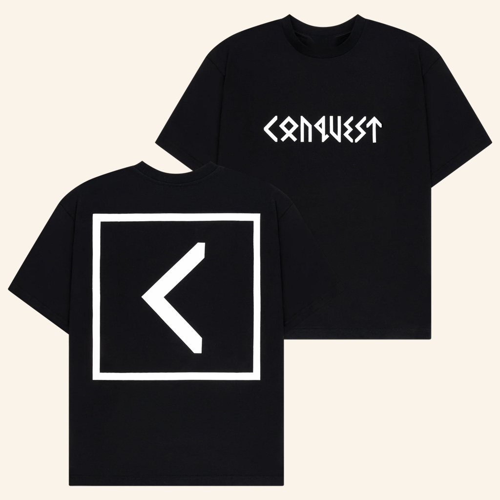 Kurt Caz Merch Conquest Frame Black T-Shirt Birthday Ideas For Him