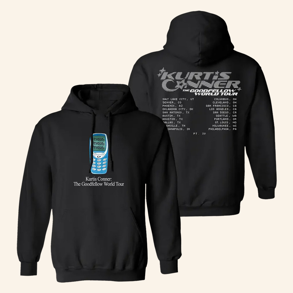 Kurtis Conner Merch KC 2025 Fall Tour Black Hoodie Birthday Gift Ideas For Boyfriend
