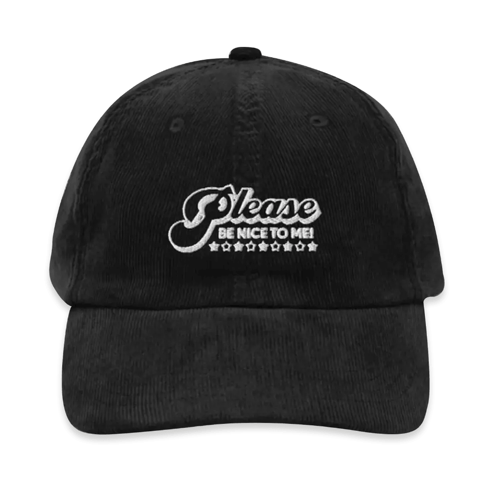 Kurtis Conner Merch Please Be Nice To Me Corduroy Black Hat Gifts For Fans Kurtis Conner Merch Please Be Nice To Me Corduroy Black Hat Gifts For Fans