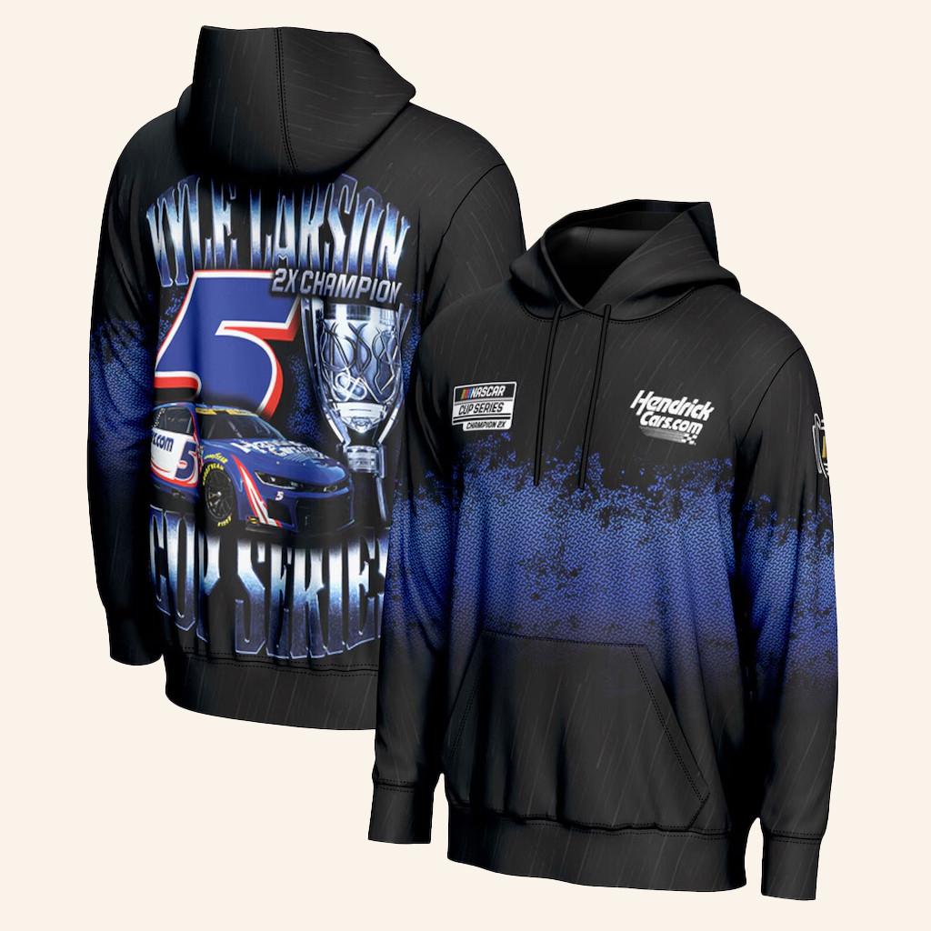 Kyle Larson 2025 Two Time NASCAR Cup Champions Hoodie Kyle Larson Merch Gifts For Racing Fans Kyle Larson 2025 Two Time NASCAR Cup Champions Hoodie Kyle Larson Merch Gifts For Racing Fans