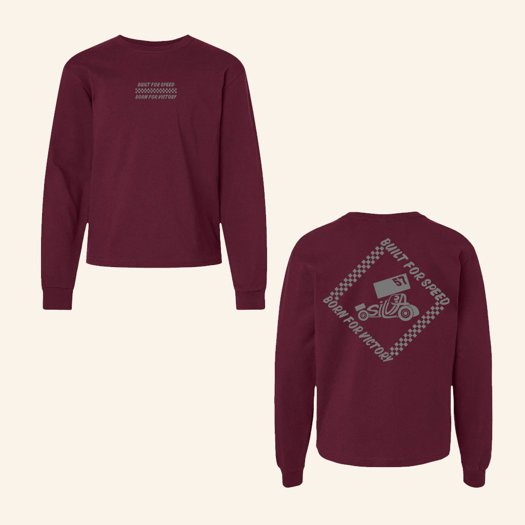 Kyle Larson Merch Built For Speed Design Long Sleeve Shirt Christmas Ideas For Wife