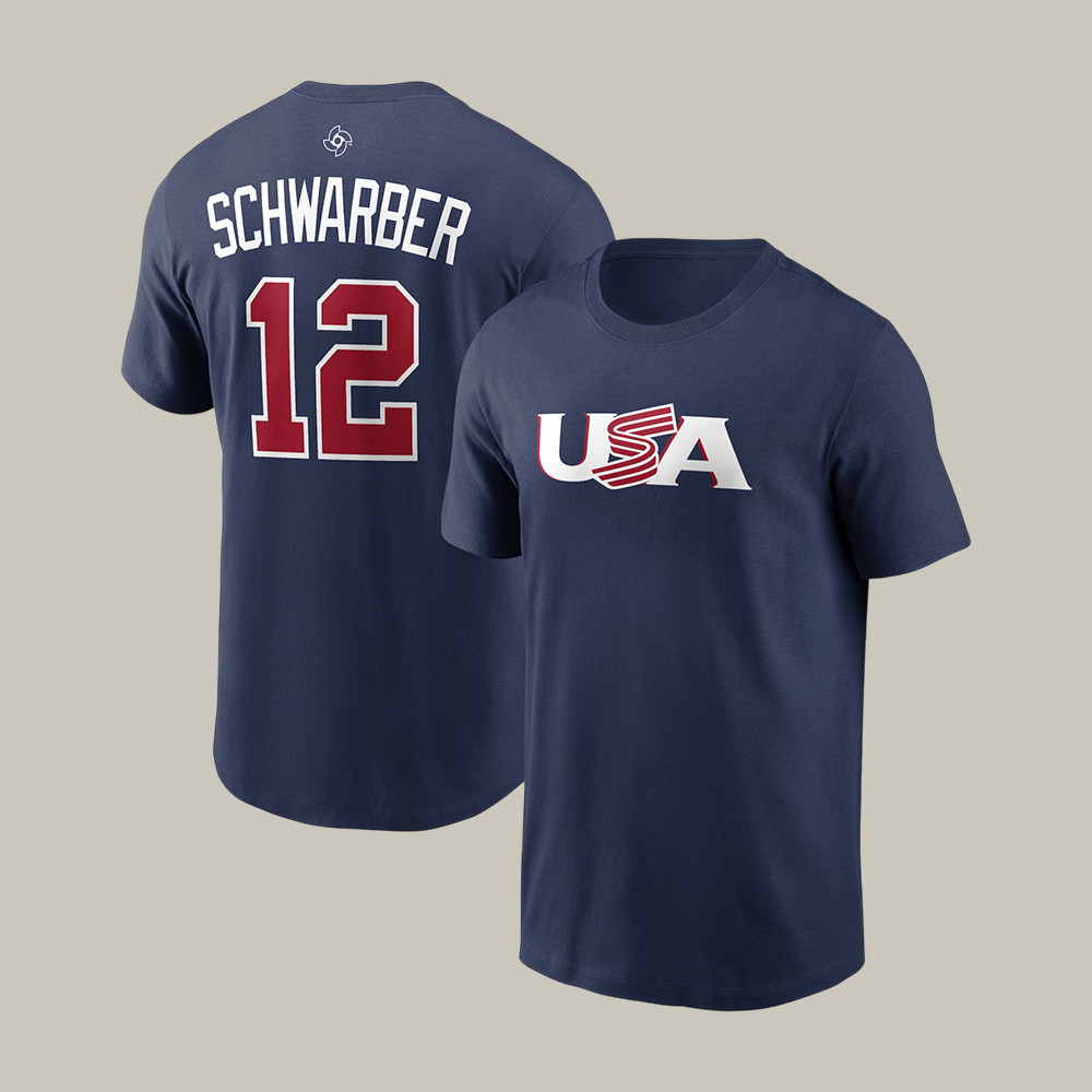 Kyle Schwarber USA World Baseball Classic 12 T-Shirt USA National Baseball Team Clothes Gift