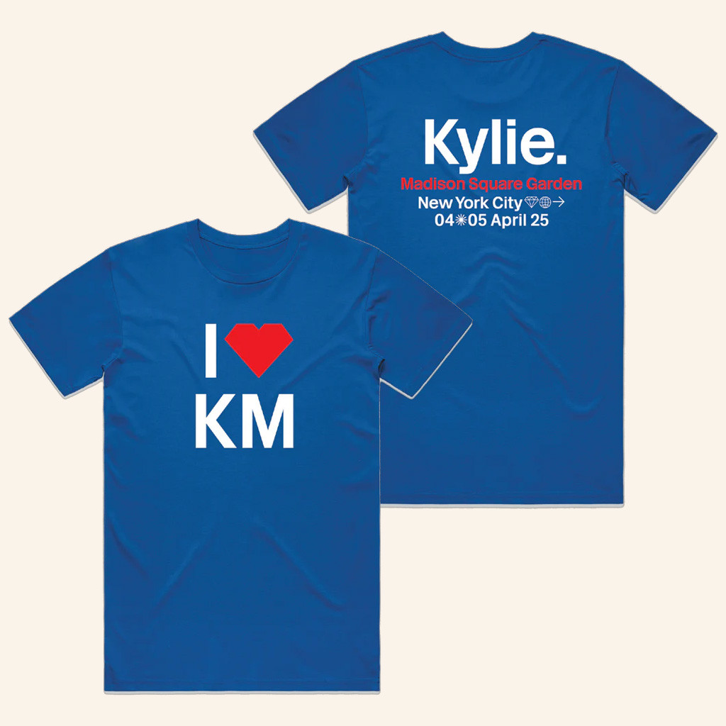 Kylie Minogue Merch MSG Event T-Shirt I Heart KM Shirt Birthday Gifts For Music Lovers