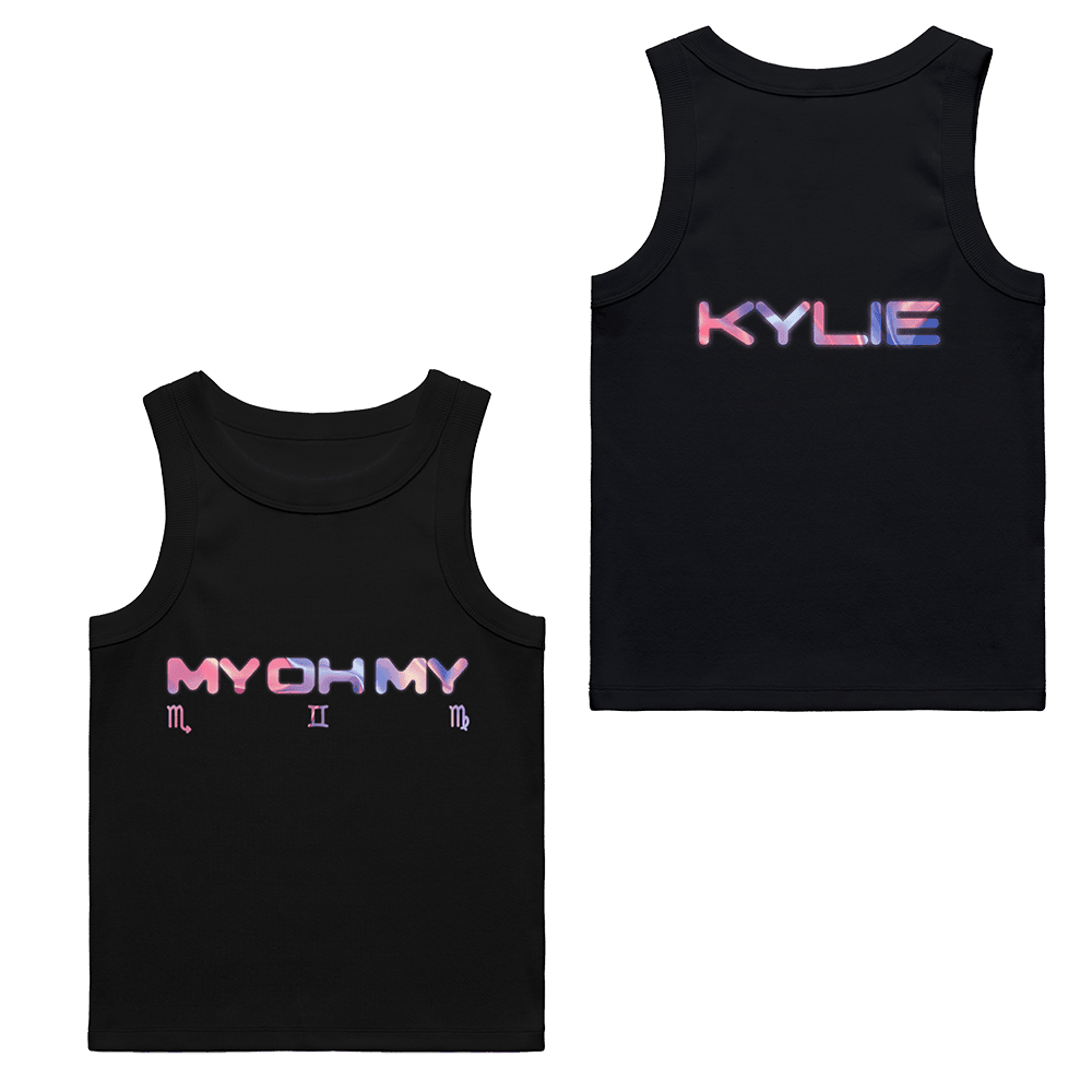 Kylie Minogue Merch My Oh My II Me Black Tank Top Music Gifts For Fans