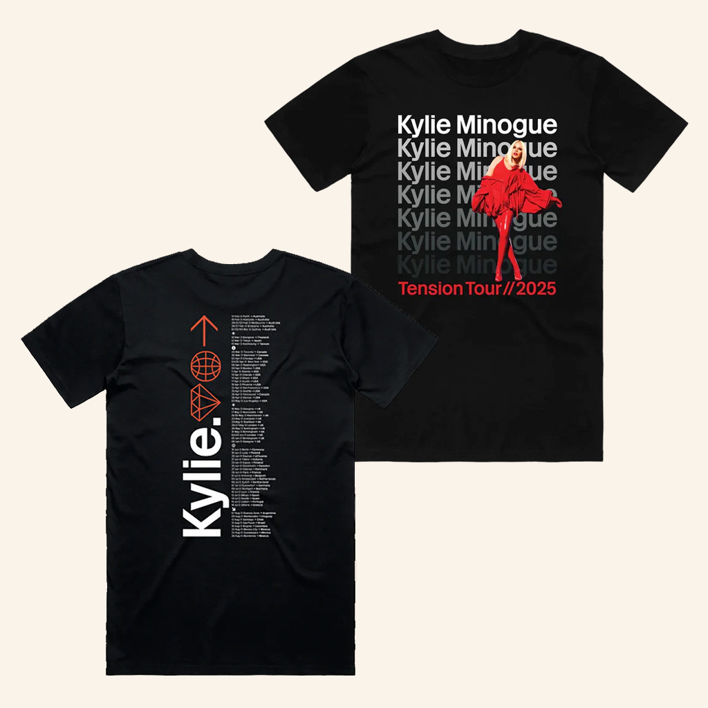 Kylie Minogue Merch Tension Tour 2025 Kylie Minogue T-Shirt Gifts For Wife
