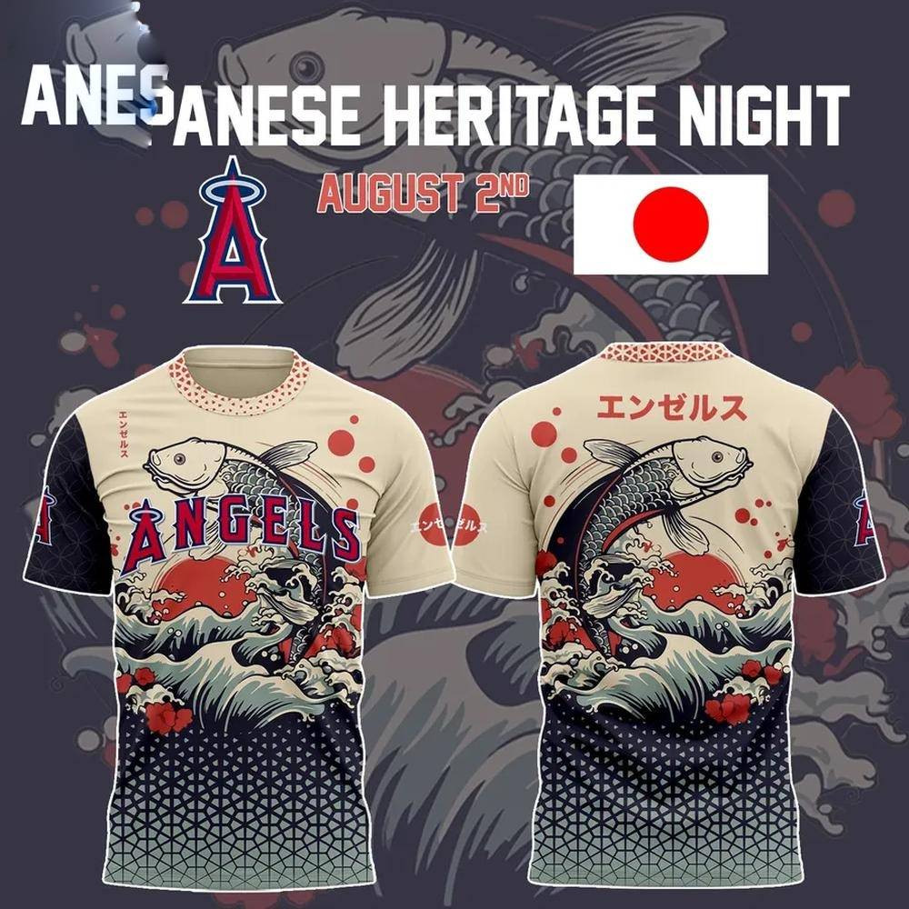 LA Angels Japanese Heritage Night 2025 Tee Shirt Gifts For Baseball Fans