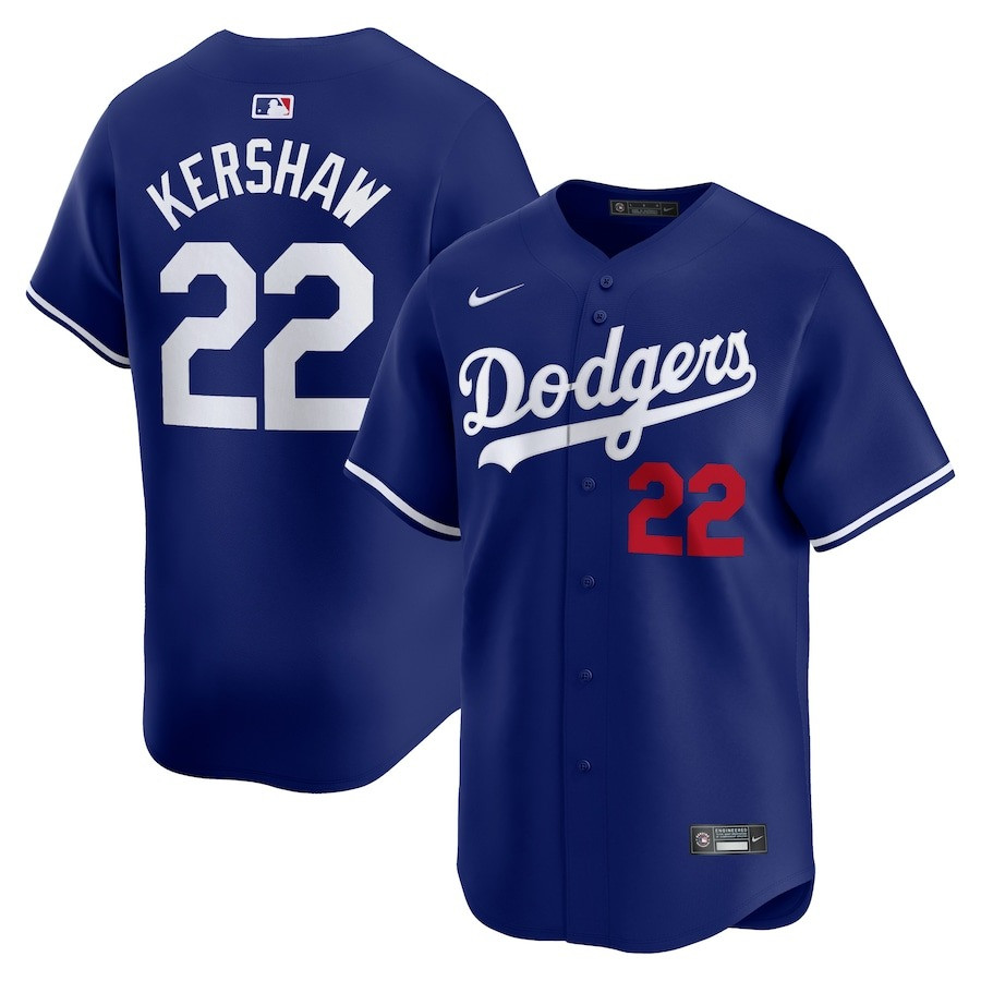 LA Clayton Kershaw Royal Alternate Player Jersey Unique Baseball Gifts
