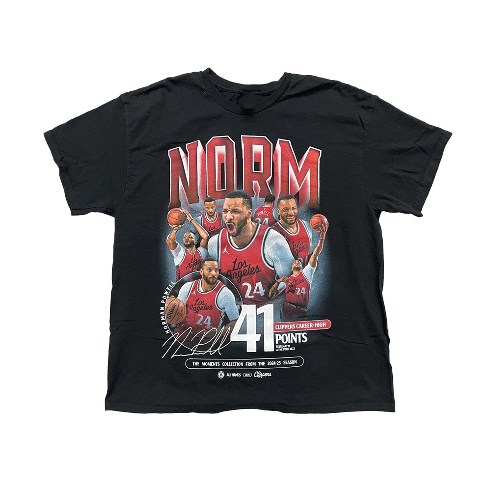 LA Clippers Norman Powell Signature T-Shirt Basketball Clothes Present For Best Friends