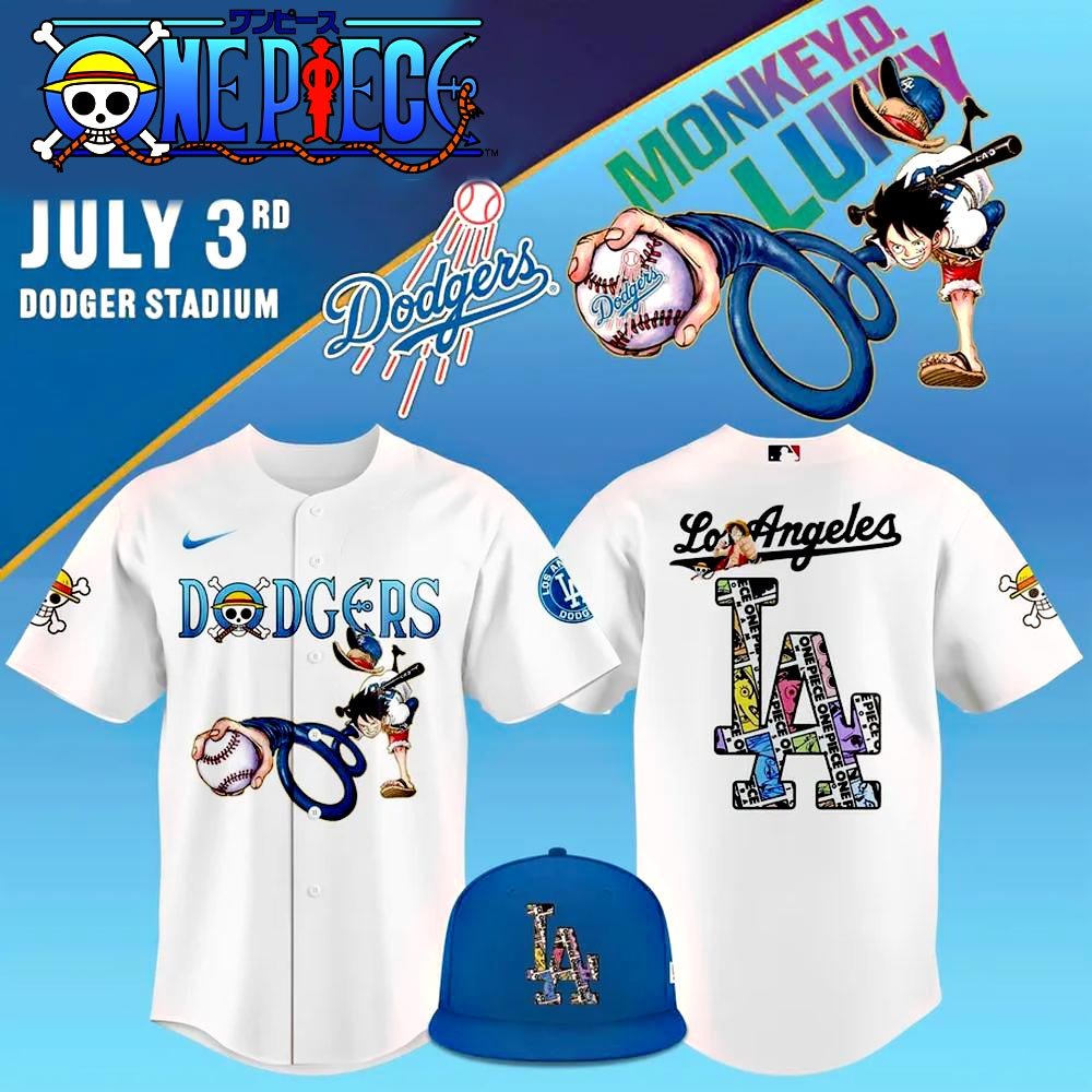 LA Dodgers 2025 ONE PIECE Night Special Edition Baseball Jersey Presents For Baseball Fans