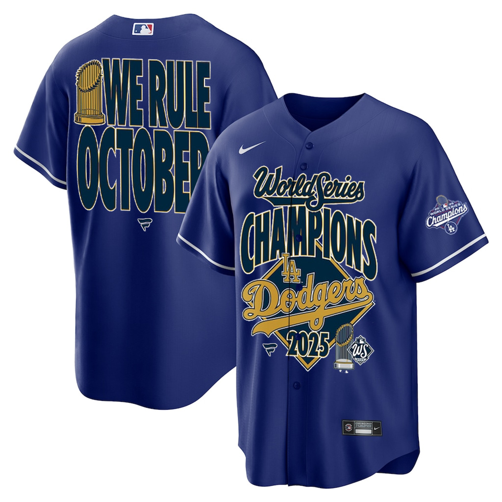 LA Dodgers Back To Back Champions Jersey 2025 We Rule October LA Dodgers World Series Merch Gifts LA Dodgers Back To Back Champions Jersey 2025 We Rule October LA Dodgers World Series Merch Gifts