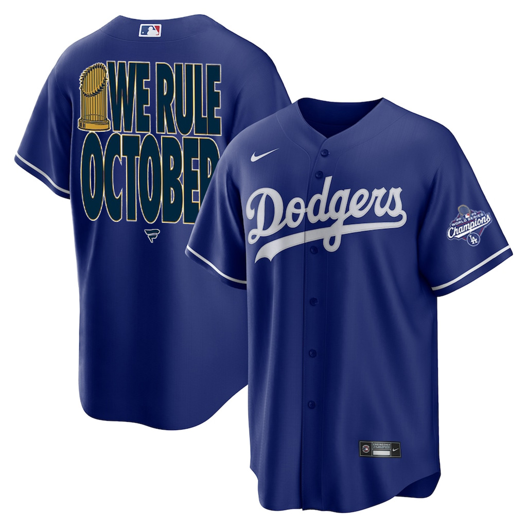LA Dodgers Back To Back Champions Jersey 2025 We Rule October Los Angeles Dodgers World Series Merch LA Dodgers Back To Back Champions Jersey 2025 We Rule October Los Angeles Dodgers World Series Merch