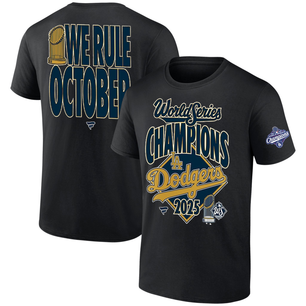 LA Dodgers Back To Back Champions Shirt We Rule October Dodgers T-Shirt World Series Merch 2025 LA Dodgers Back To Back Champions Shirt We Rule October Dodgers T-Shirt World Series Merch 2025