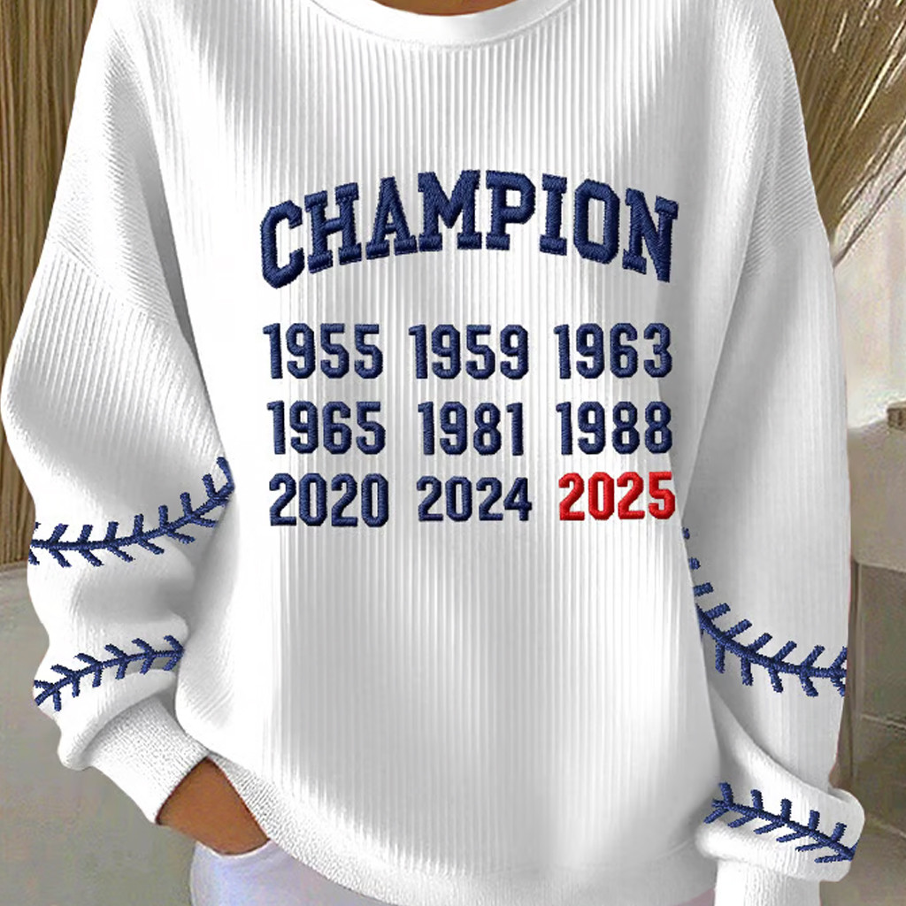 LA Dodgers Back To Back Champions Sweatshirt World Series Merch 2025 Game Day Sweatshirt