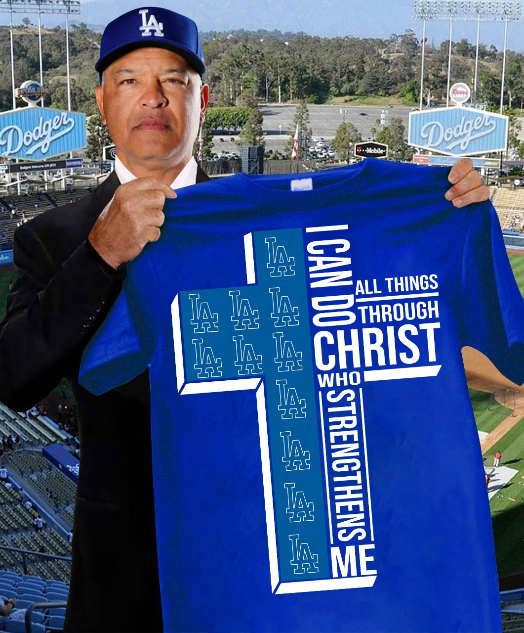 LA Dodgers Faith Shirt I Can Do All Things Through Christ Who Strengthens Me Gifts For Fans