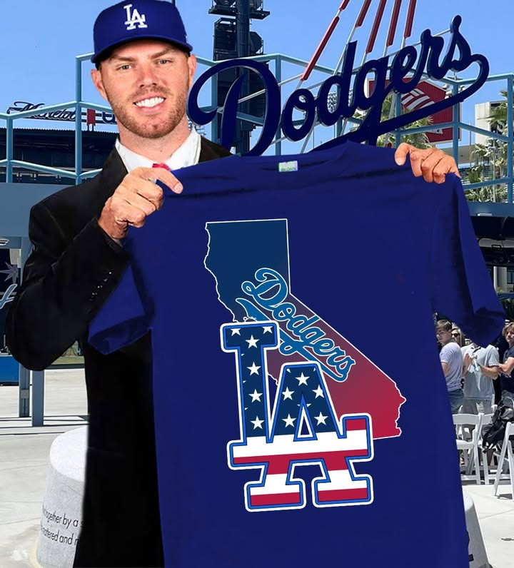 LA Dodgers Happy Independence Day 4Th Of July T-Shirt Baseball Lovers Dodgers Fan Gifts