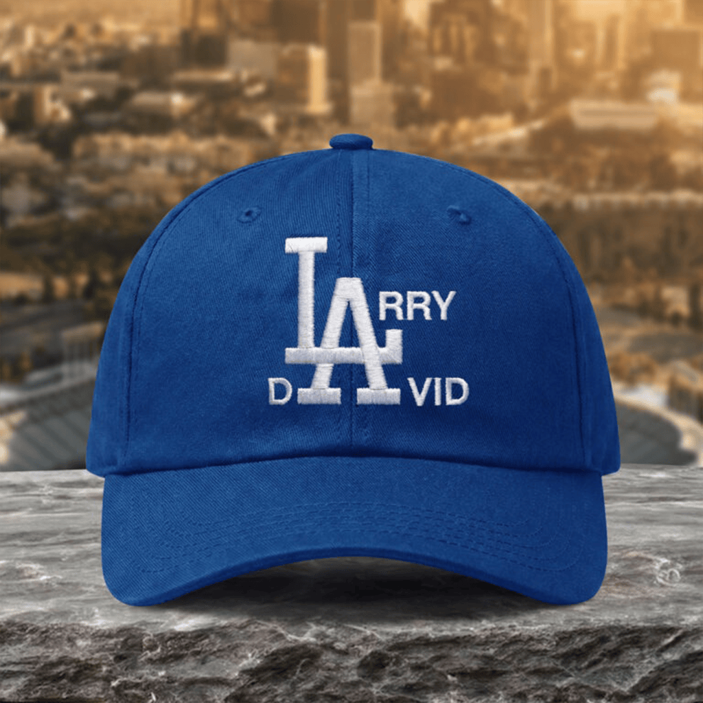 LA Dodgers Larry David Hat Embroidered Dodgers Merch Presents For Baseball Fans