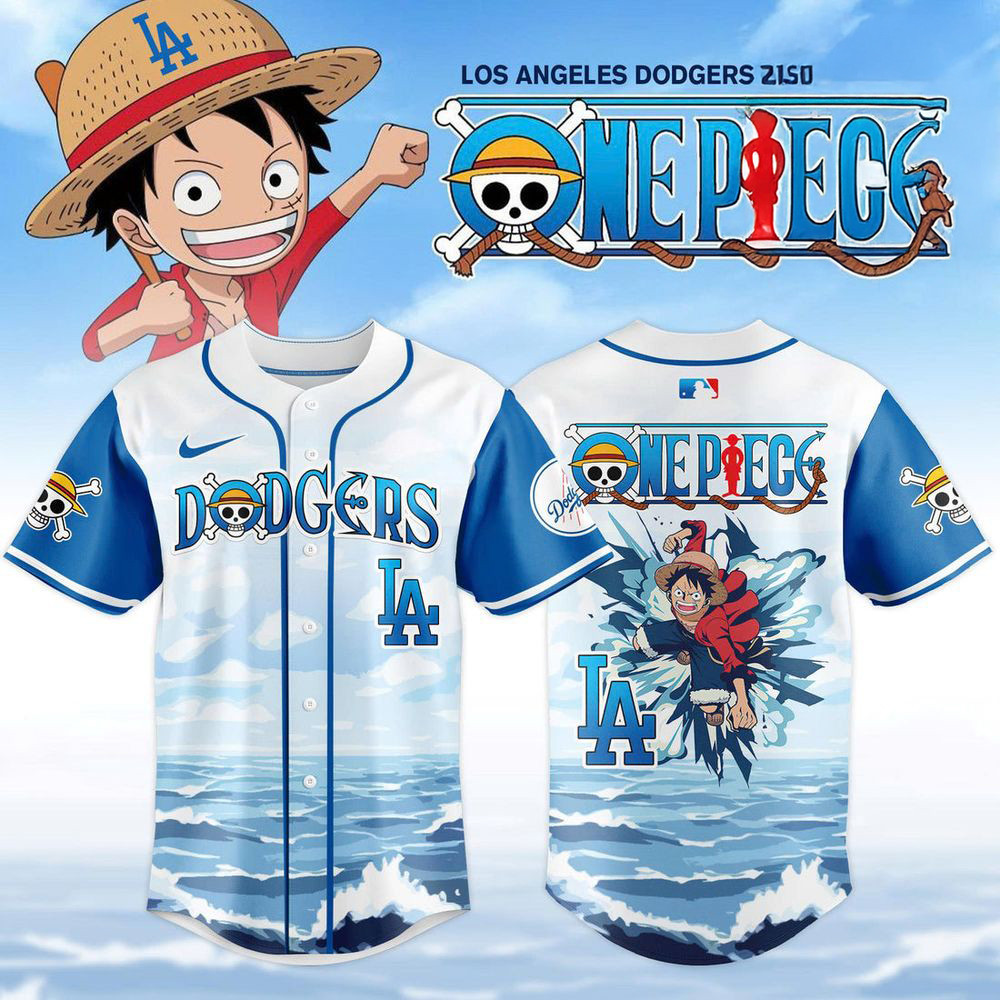 LA Dodgers MLB x One Piece Personalized Baseball Jersey 2025 Baseball Coach Gift Ideas