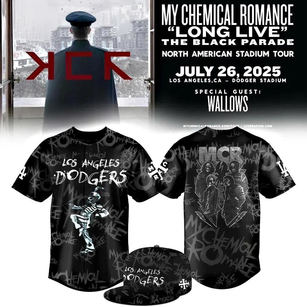 LA Dodgers My Chemical Romance Concert Baseball Jersey Baseball Enthusiast Gifts