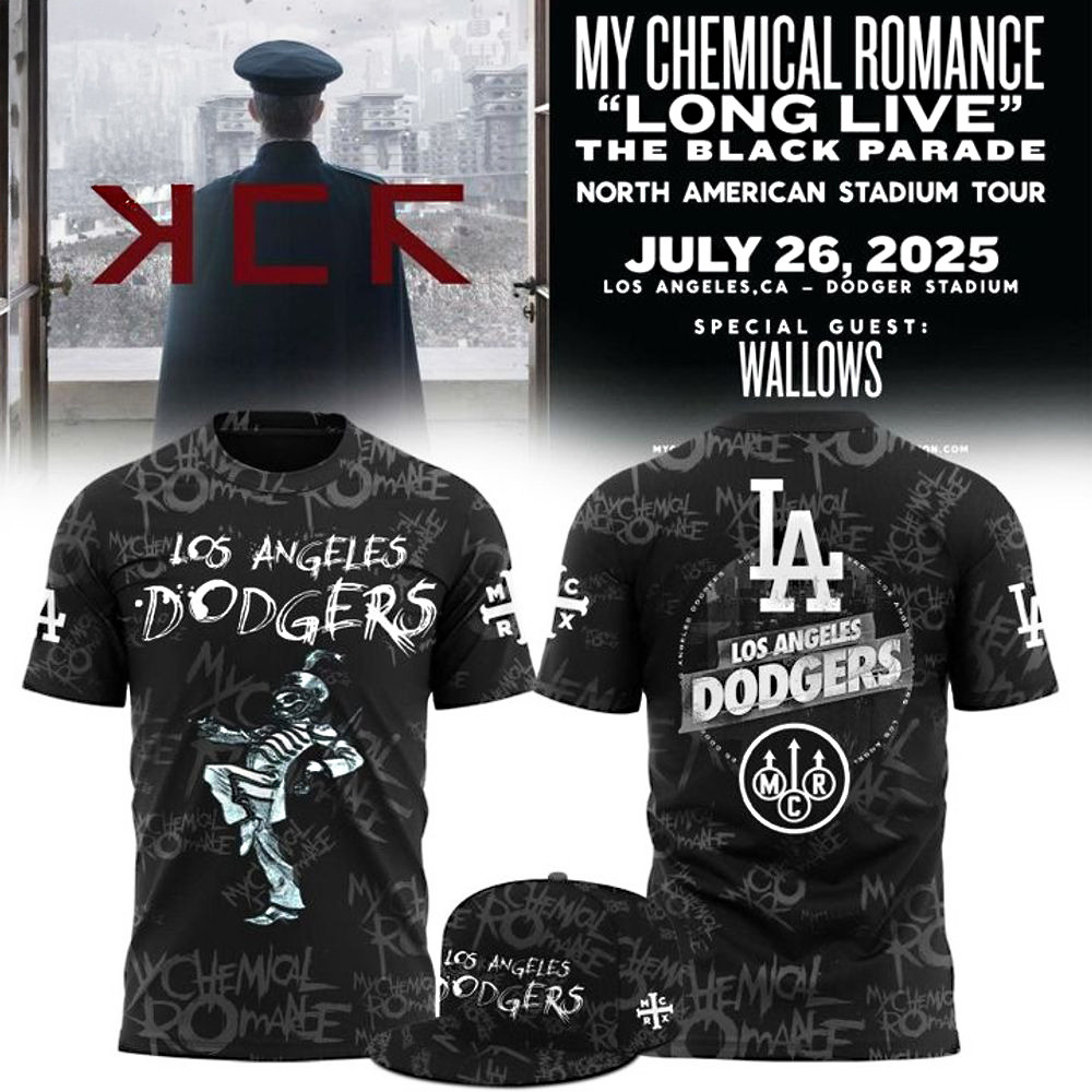 LA Dodgers x 2025 My Chemical Romance Concert T-Shirt Gift For Concert Lover