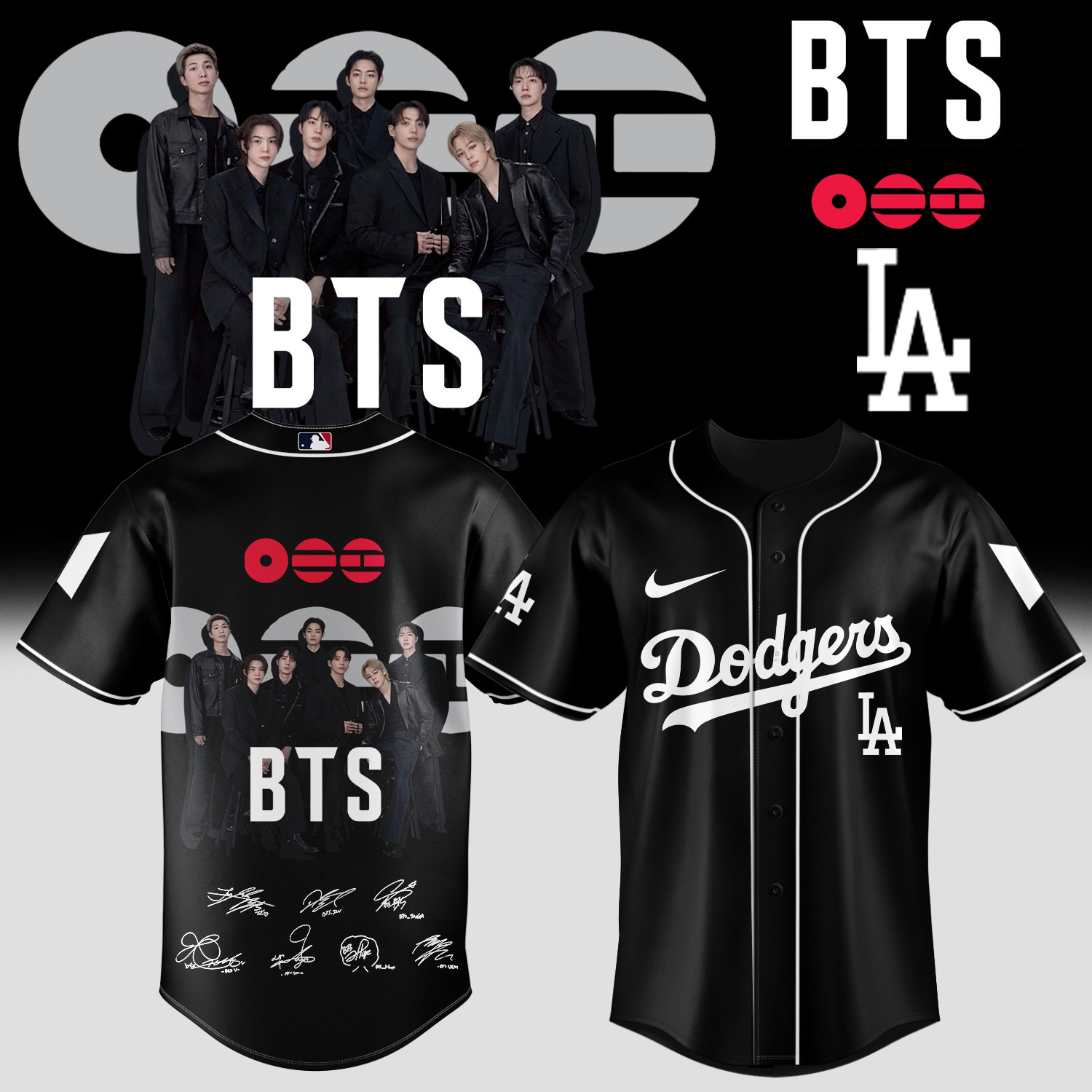 LA Dodgers x BTS World Tour 2026 Jersey 2026 MLB Playoffs Clothes Baseball Lover Gift Idea