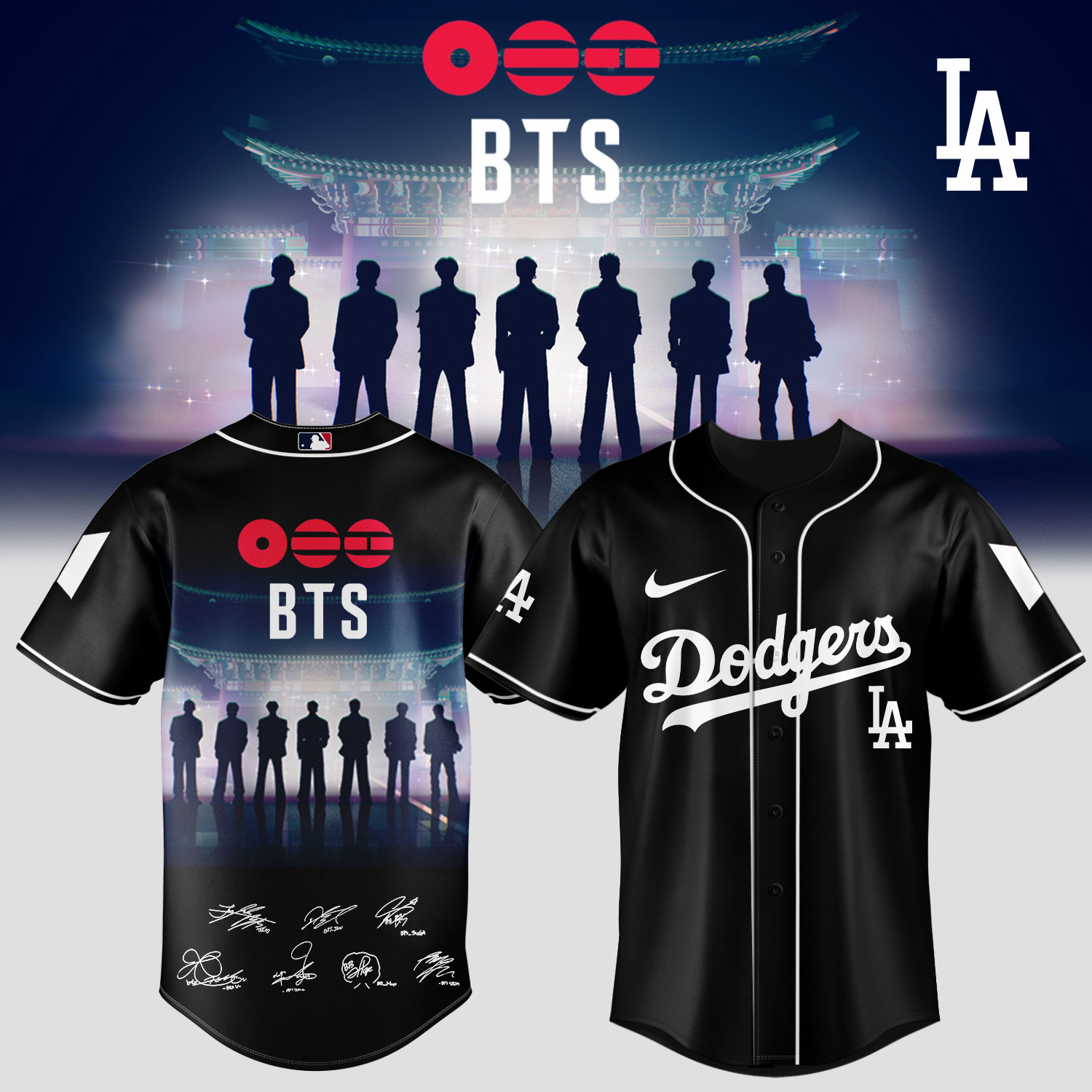 LA Dodgers x BTS World Tour 2026 Jersey 2026 MLB Playoffs Merch Gift Idea For Army