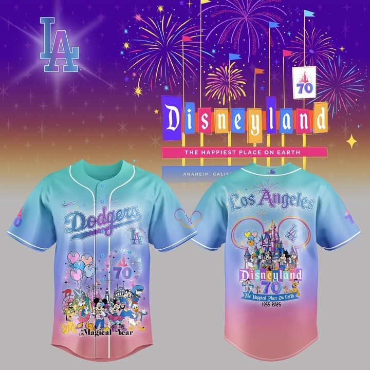 LA Dodgers X Disney 70th Magic Years 2025 Jersey Cute Gifts For Disney Lovers Adults
