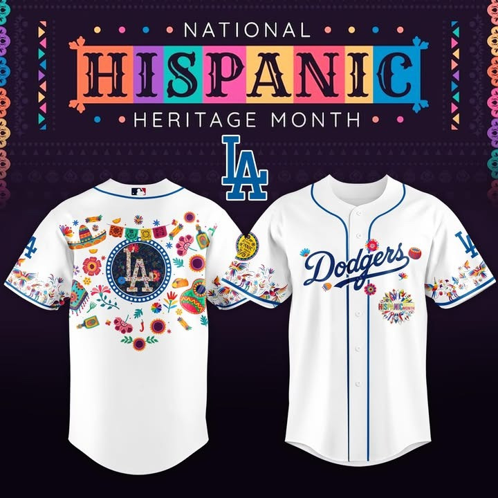 LA Dodgers x Hispanic Heritage Month Jersey MLB Merch Spanish Gifts For Dodgers Fans