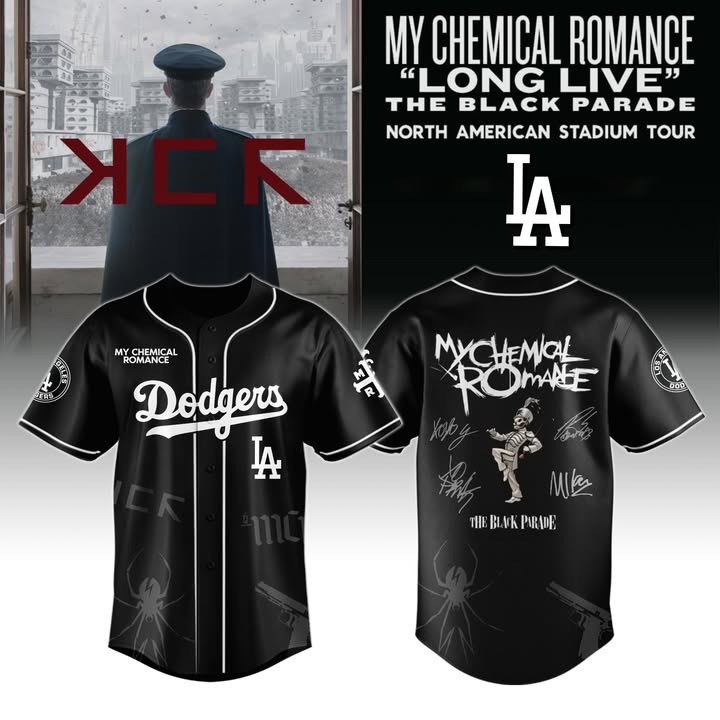 LA Dodgers X My Chemical Romance Tour Merch 2025 Jersey My Chemical Romance Fan Gifts