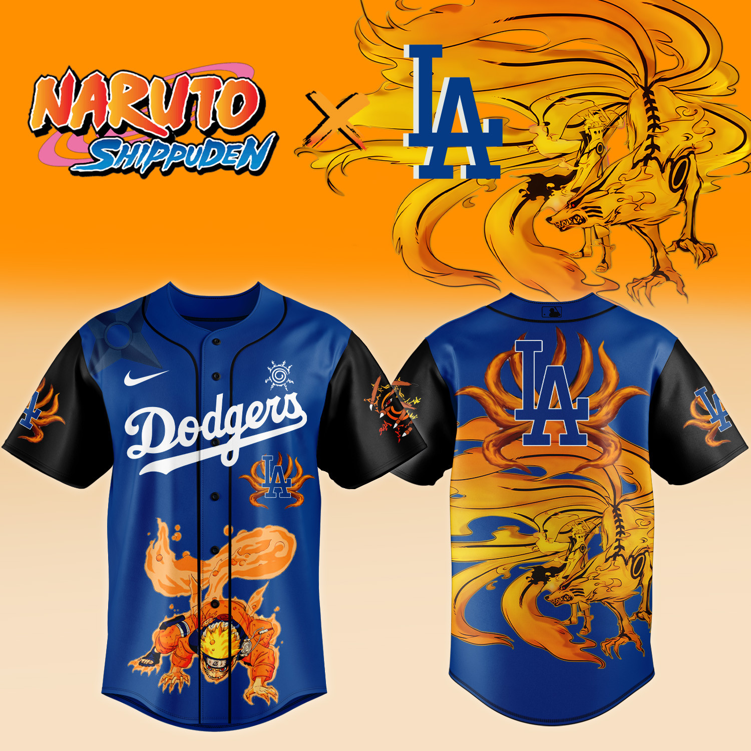 LA Dodgers x Naruto Shippuden Baseball Jersey 2026 MLB Playoffs Merch Great Gift For Husband