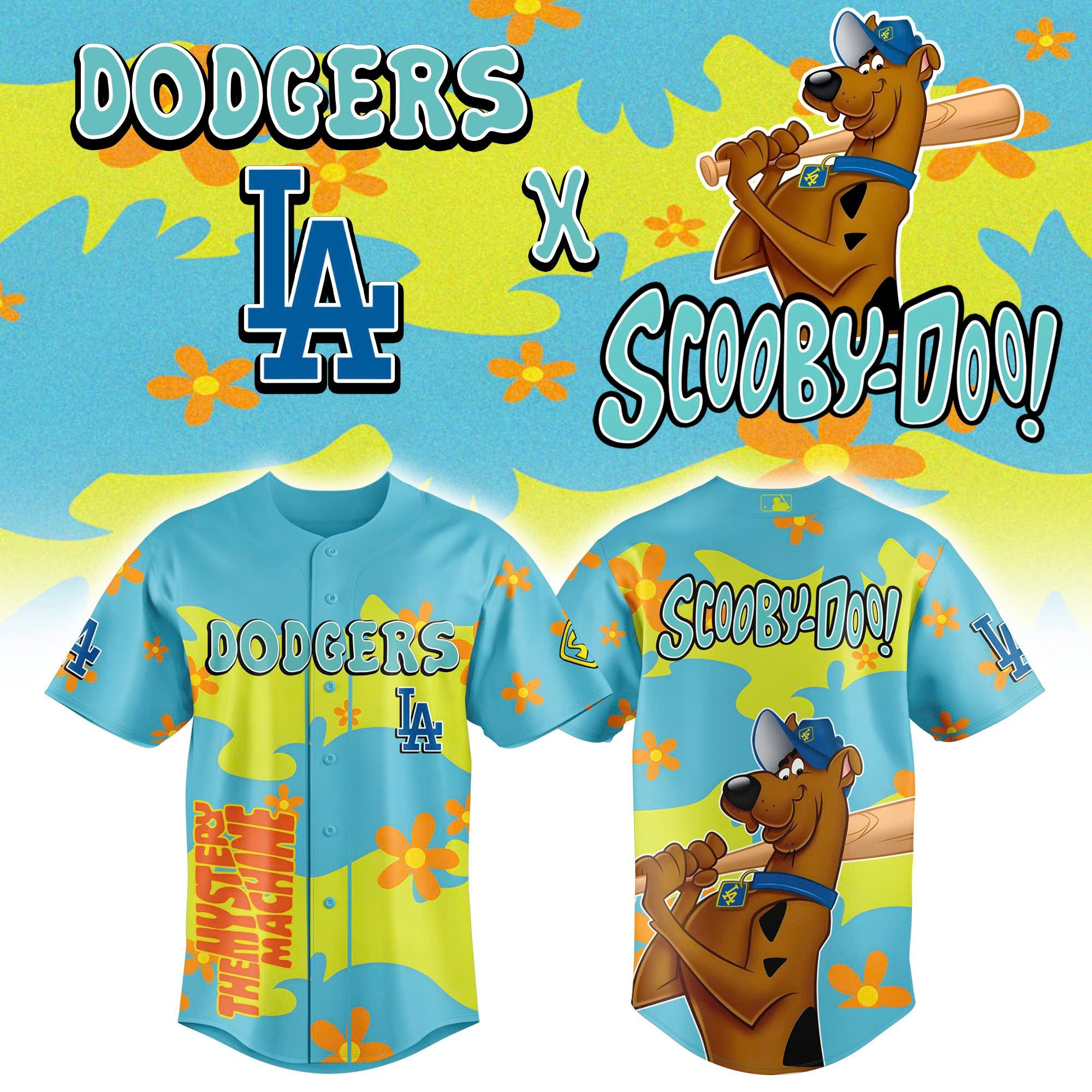 LA Dodgers x Scooby Doo New 2025 Baseball Jersey Unique Gifts For Baseball Fans