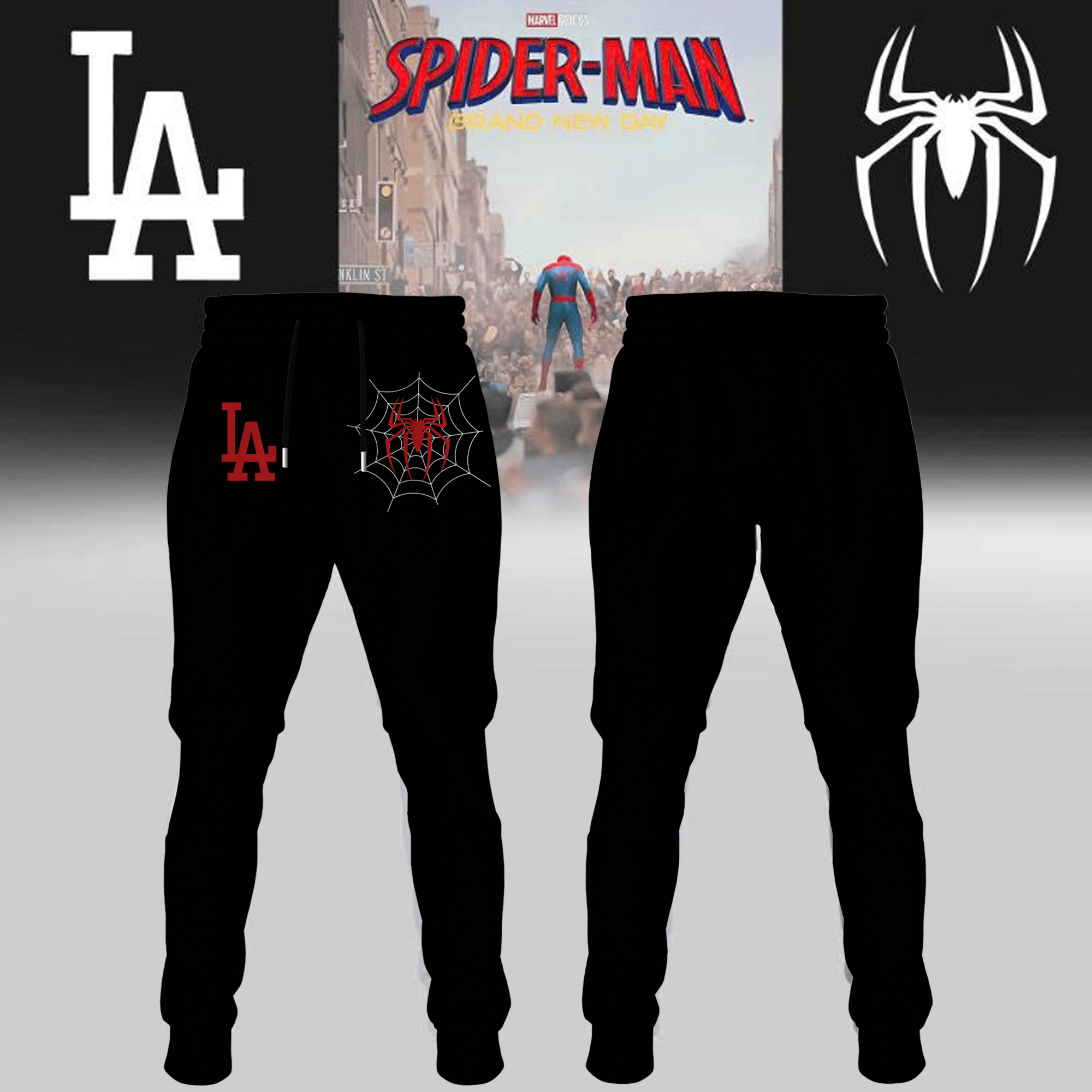 LA Dodgers x Spider Man Baseball Sweatpants 2026 MLB Playoff Clothing Gift For Him