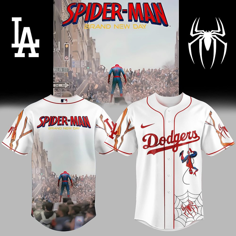 LA Dodgers x Spider Man Limited Baseball Jersey 2025