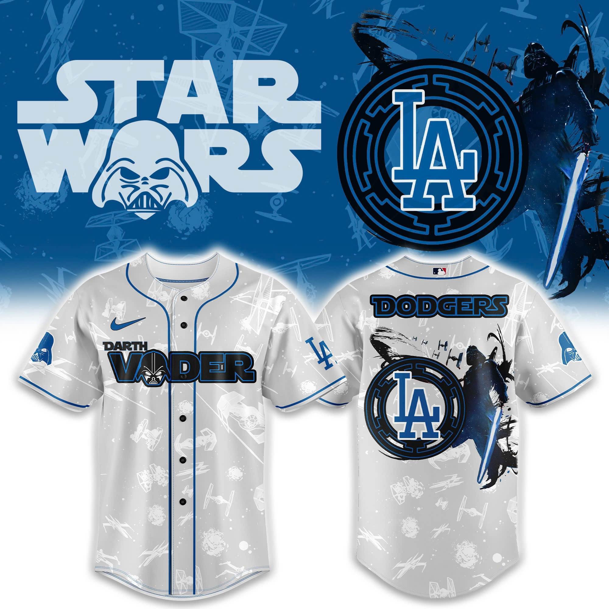 LA Dodgers x Star Wars Night 2025 Baseball Jersey Baseball Player Gift Ideas