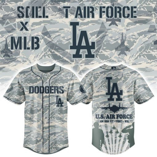 LA Dodgers x Veteran U.S Air Force 2025 Baseball Jersey Cool Baseball Gifts