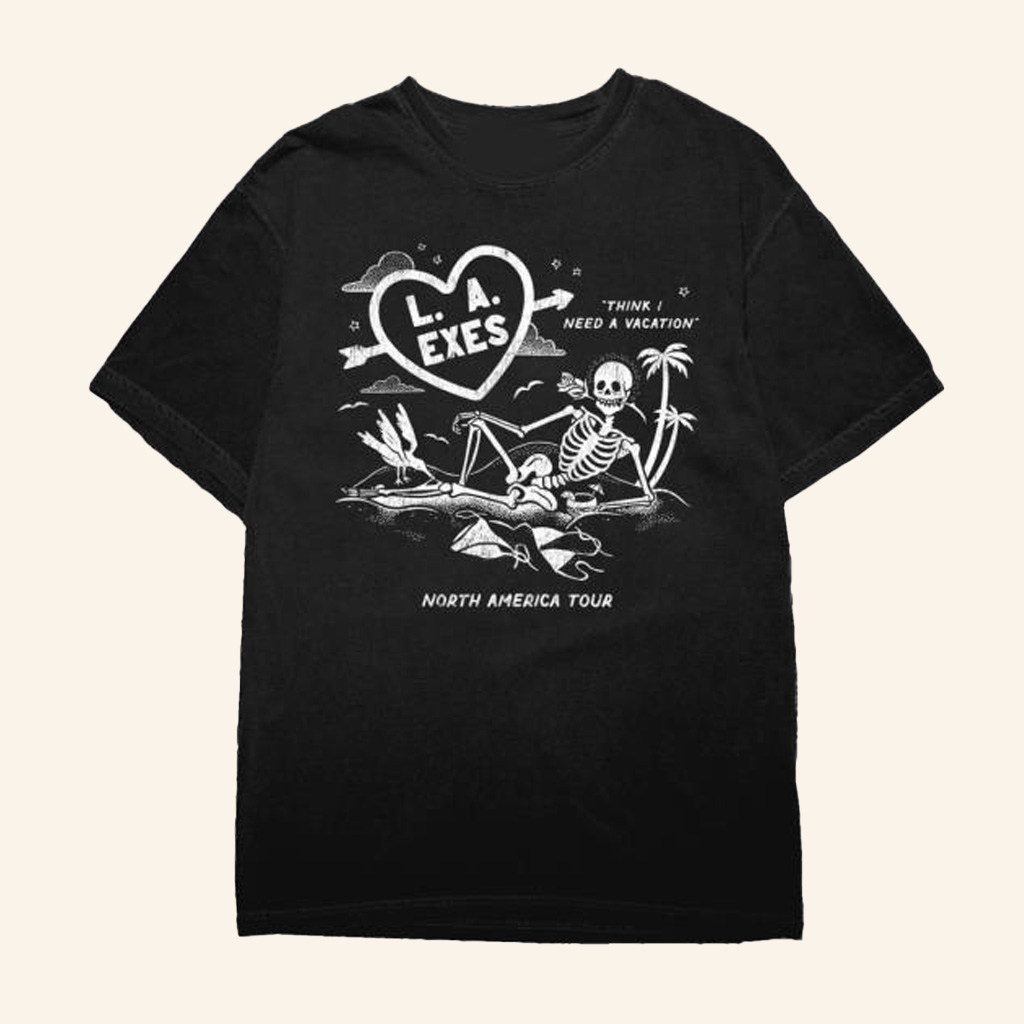 LA Exes Merch Skeleton Beach T-Shirt Birthday Gifts For Music Lovers LA Exes Merch Skeleton Beach T-Shirt Birthday Gifts For Music Lovers