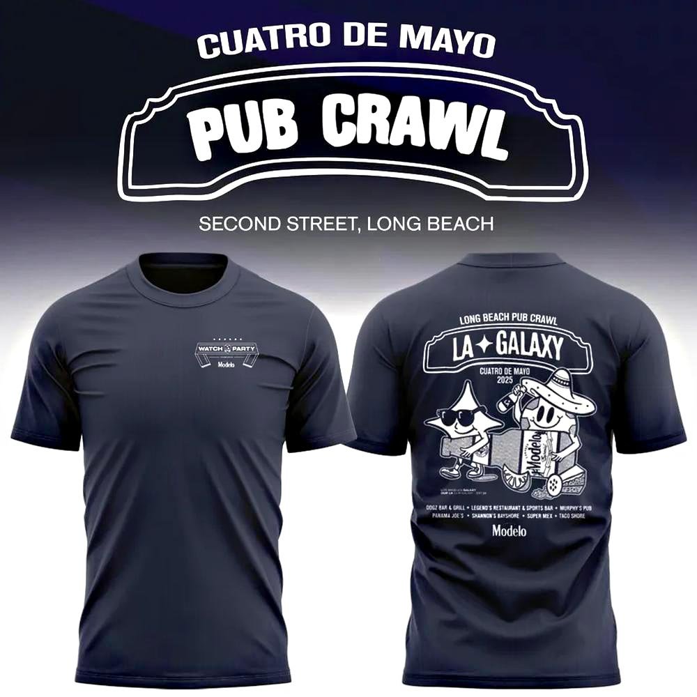 LA Galaxy Long Beach Pub Crawl T-Shirt Gift Ideas For Son