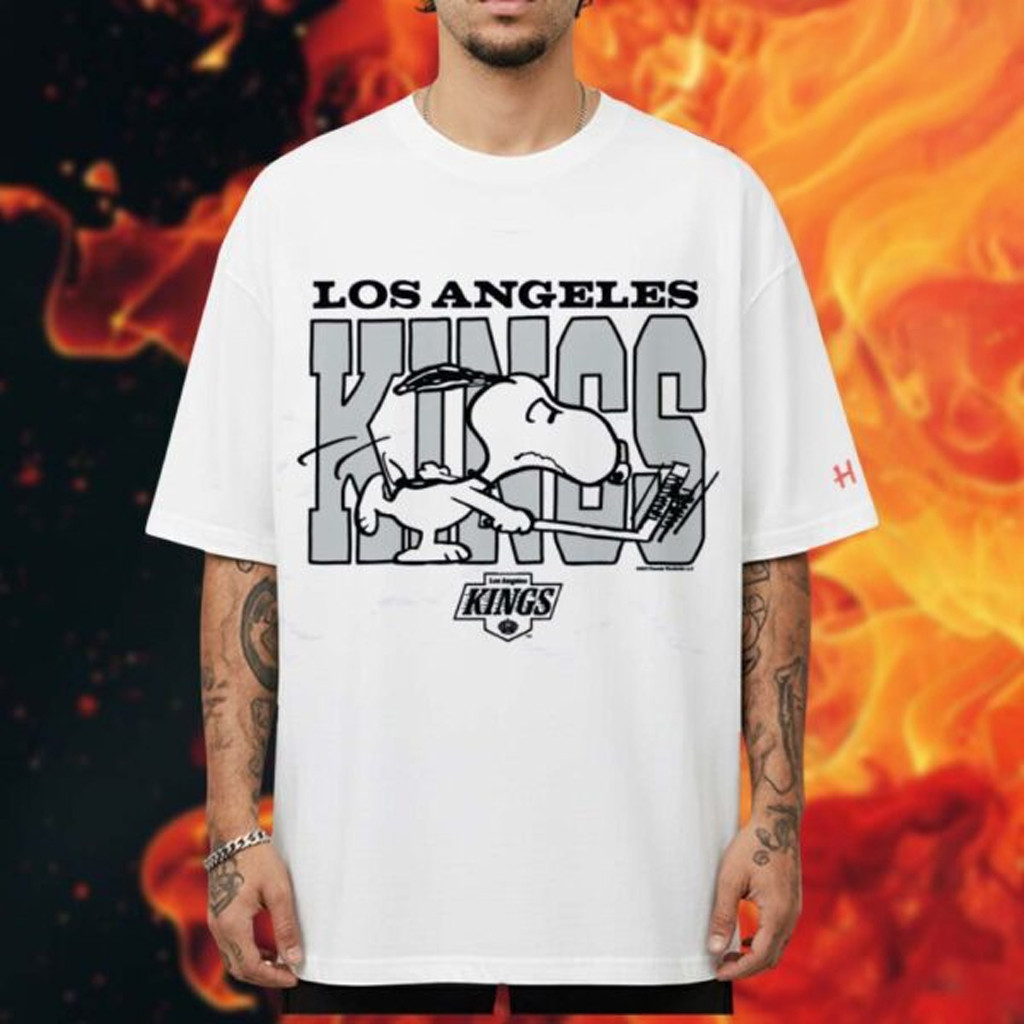 LA Hockey x Homage Peanuts Collection Merch Snoopy T-Shirt Gifts For Ice Hockey Fans