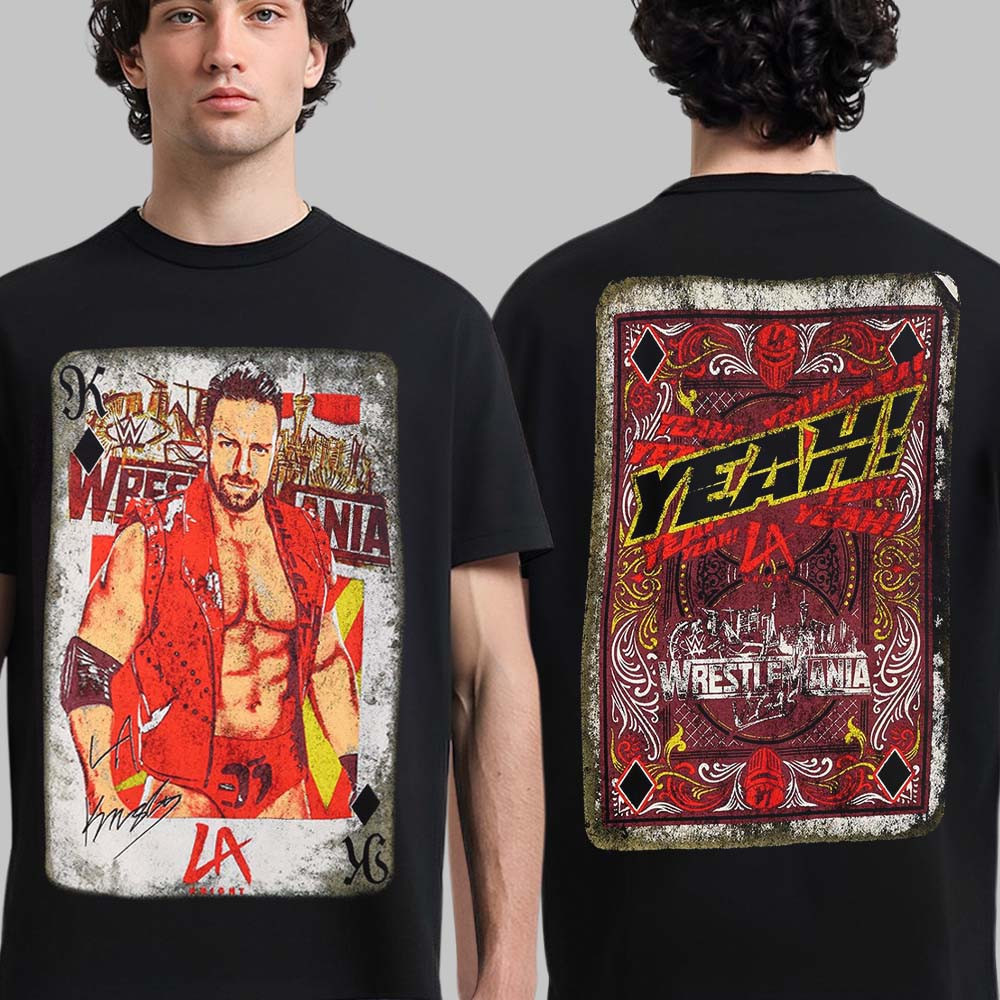LA Knight WWE Wrestlemania 42 Vegas Play Card T-Shirt LA Knight Fan Merch Gift For Fans
