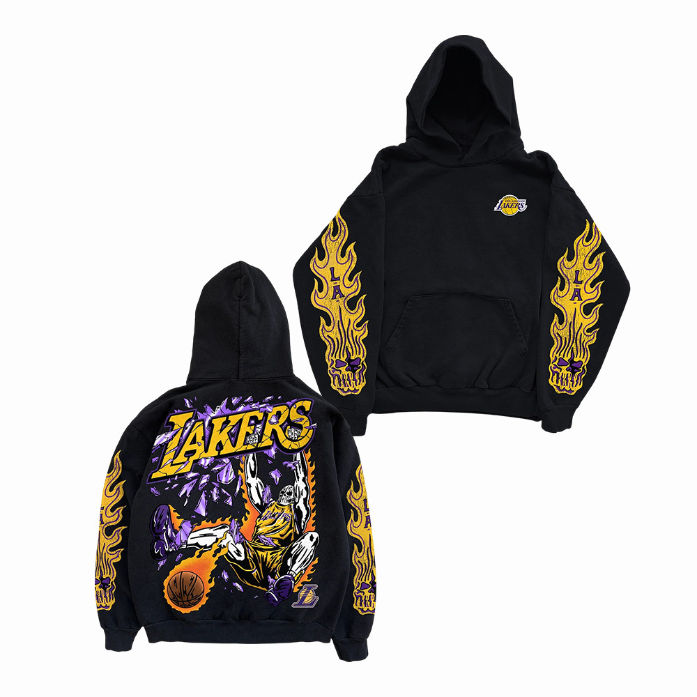 LA Lakers x Warren Lotas Slam Dunk Hoodie Los Angeles Lakers Apparel Basketball Fans Gift