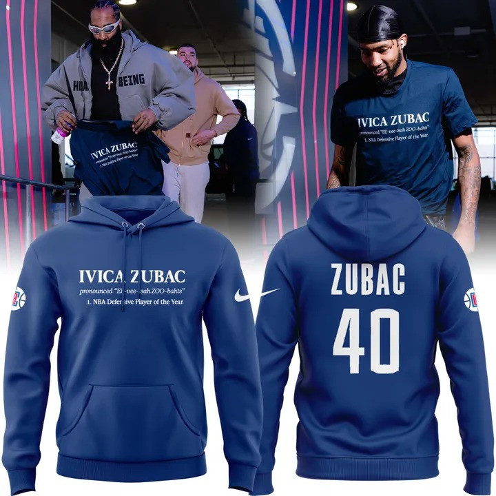 LA Los Angeles Clippers Ivica Zubac Hoodie Basketball Lover Fan Merch Gifts Fo Fans