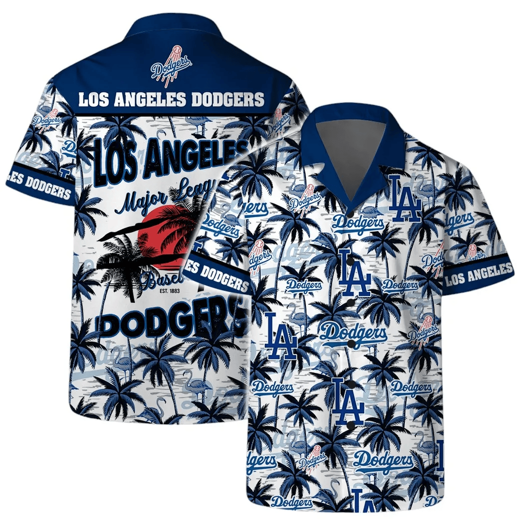 LA Los Angeles Dodgers Hawaiian Shirt Baseball Palms Aloha Shirt Unique Gifts For Fans