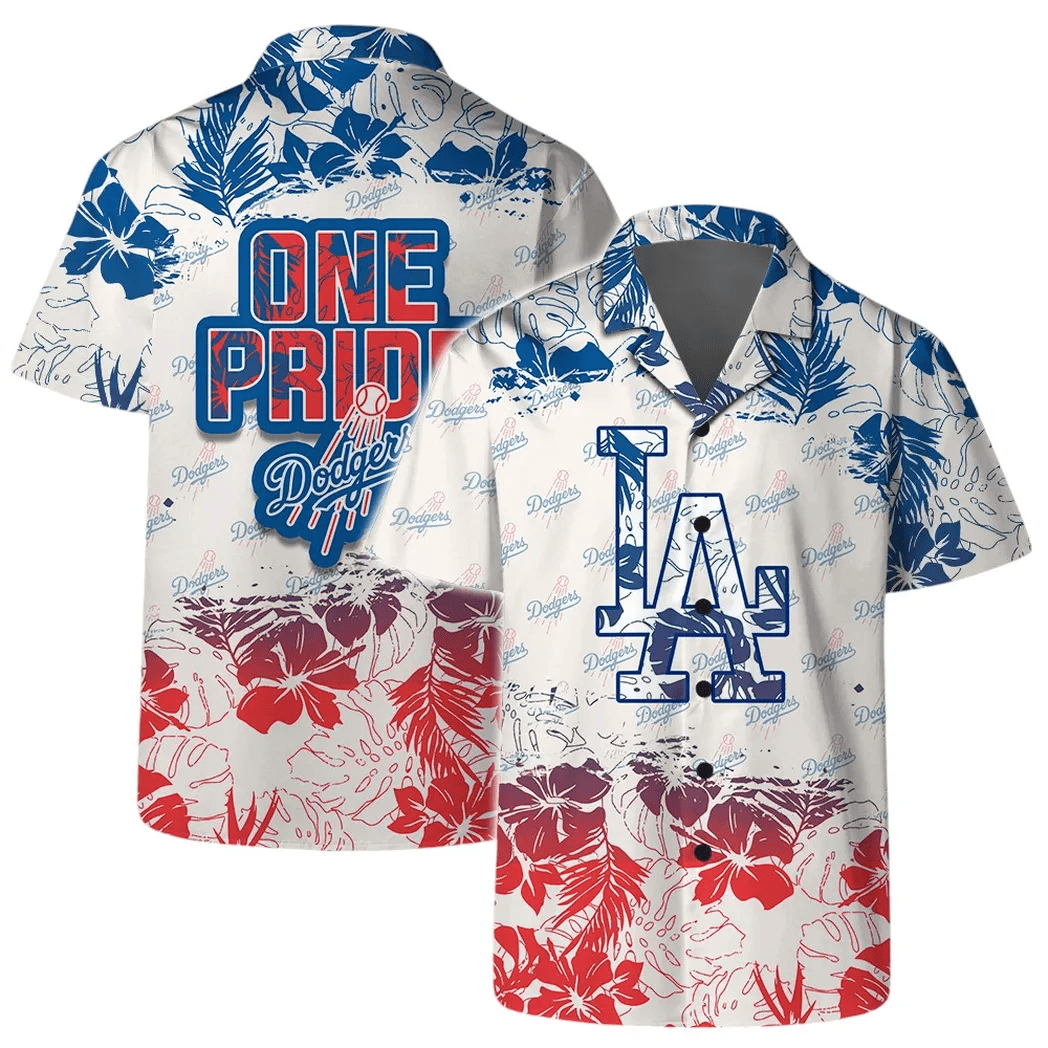 LA Los Angeles Dodgers Hawaiian Shirt One Pride Tropical Aloha Shirt Dodger Game Gifts