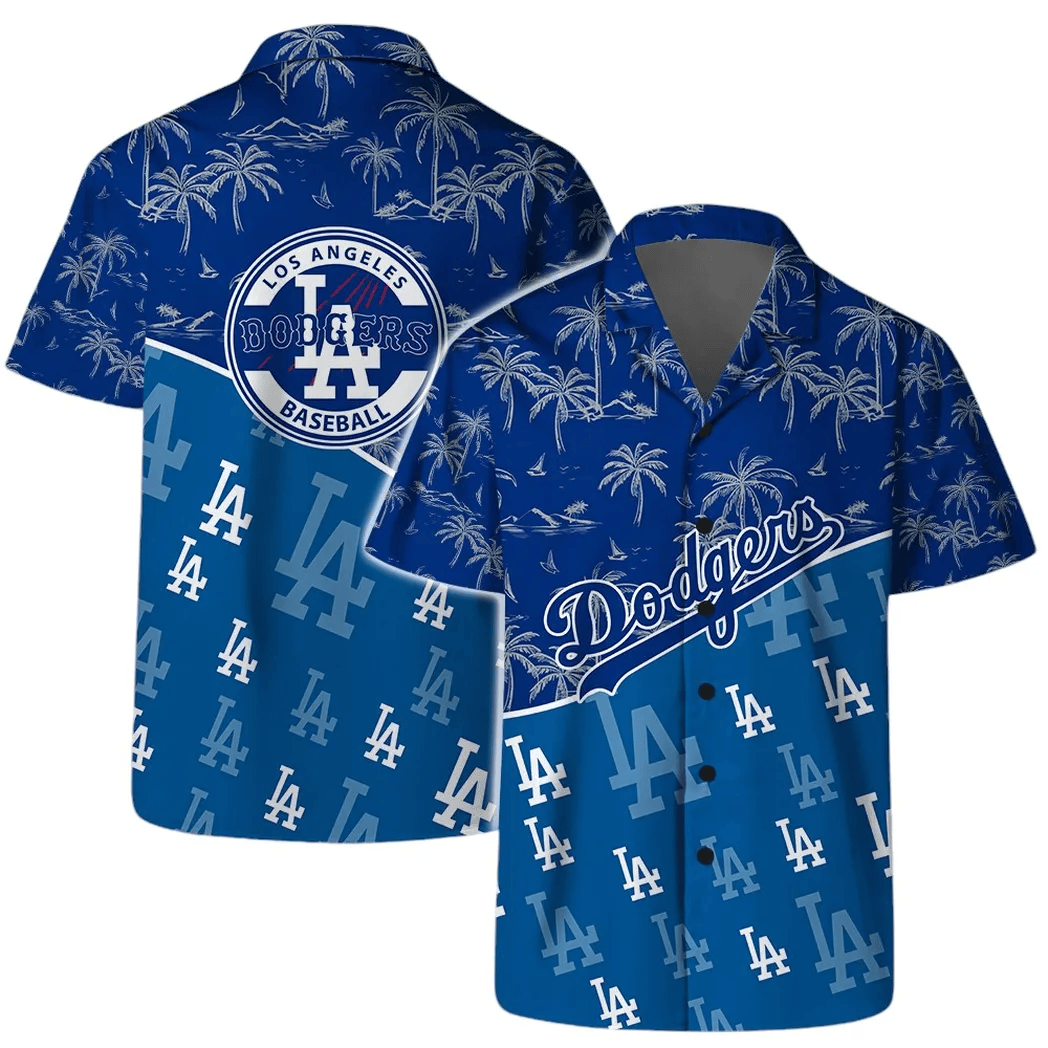 LA Los Angeles Dodgers Hawaiian Shirt Palm Aloha Shirt Summer Dodgers Gifts For Men