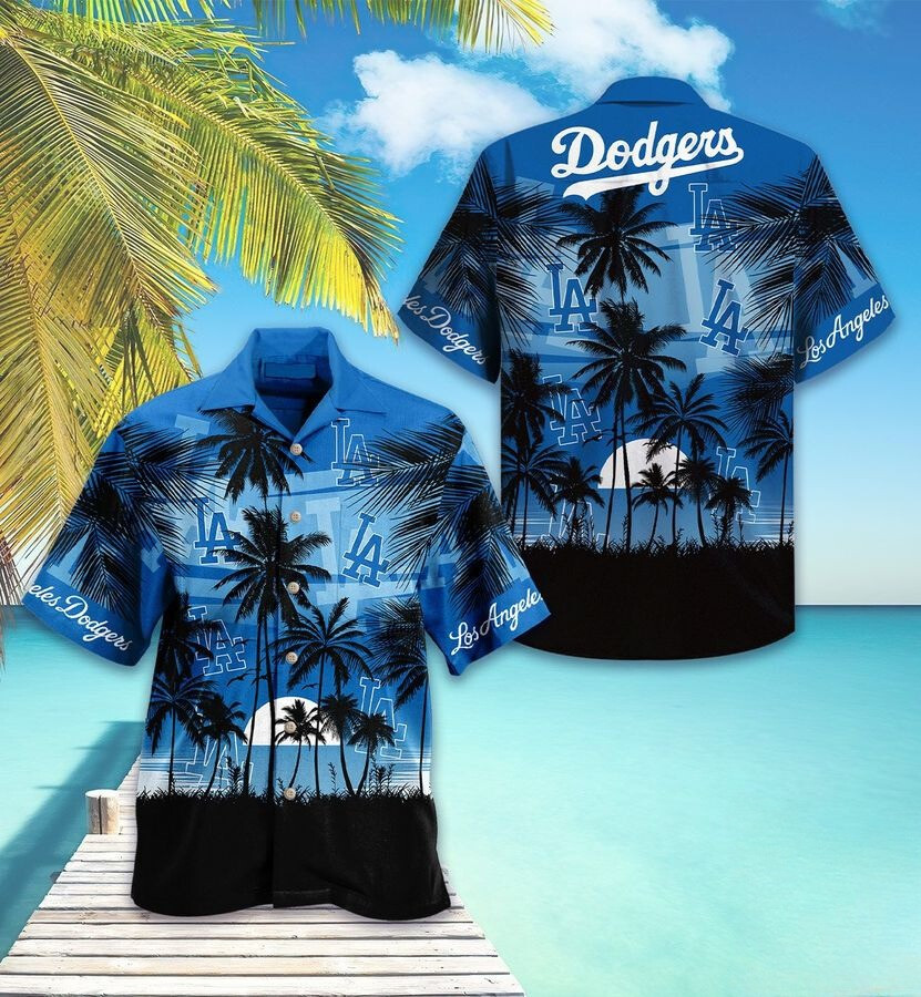 LA Los Angeles Dodgers Hawaiian Shirt Palm Ocean Breeze Aloha Shirt Cool Dodgers Fan Gifts