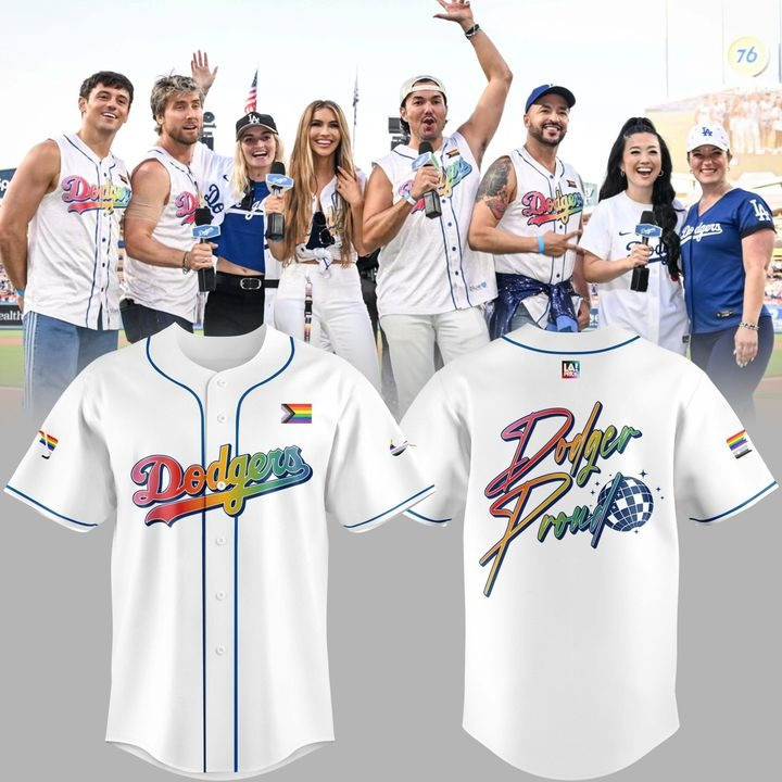 LA Los Angeles Dodgers Proud Jersey LGBTQ Pride Month 2025 Dodgers Fan Merch Apparel