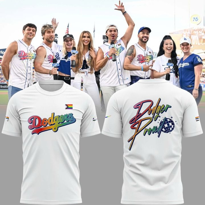 LA Los Angeles Dodgers Proud T-Shirt Happy Pride Month Dodgers Fan Merch Gifts