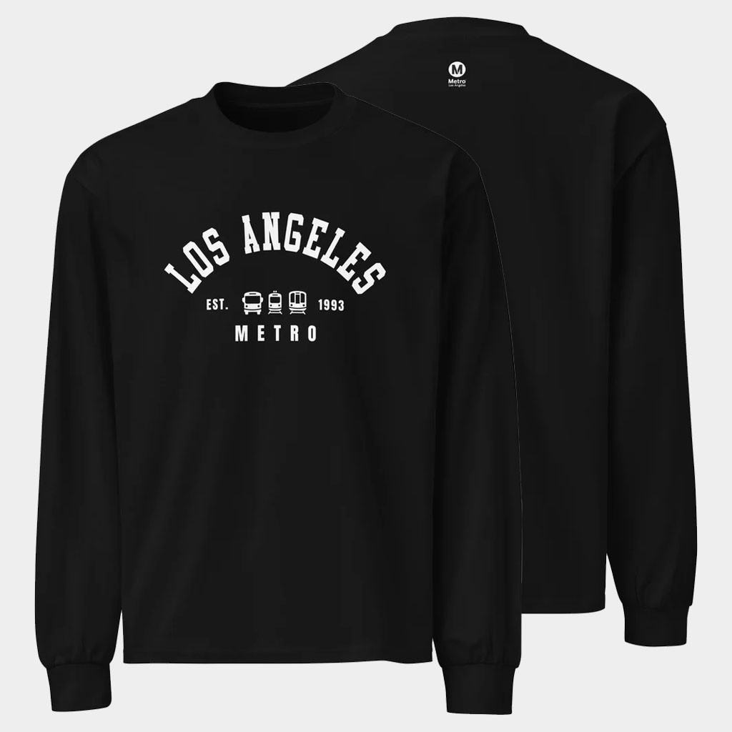 LA Metro Merch 2026 Los Angeles Metro Est 1993 Long Sleeve Shirt Black Gifts For Him
