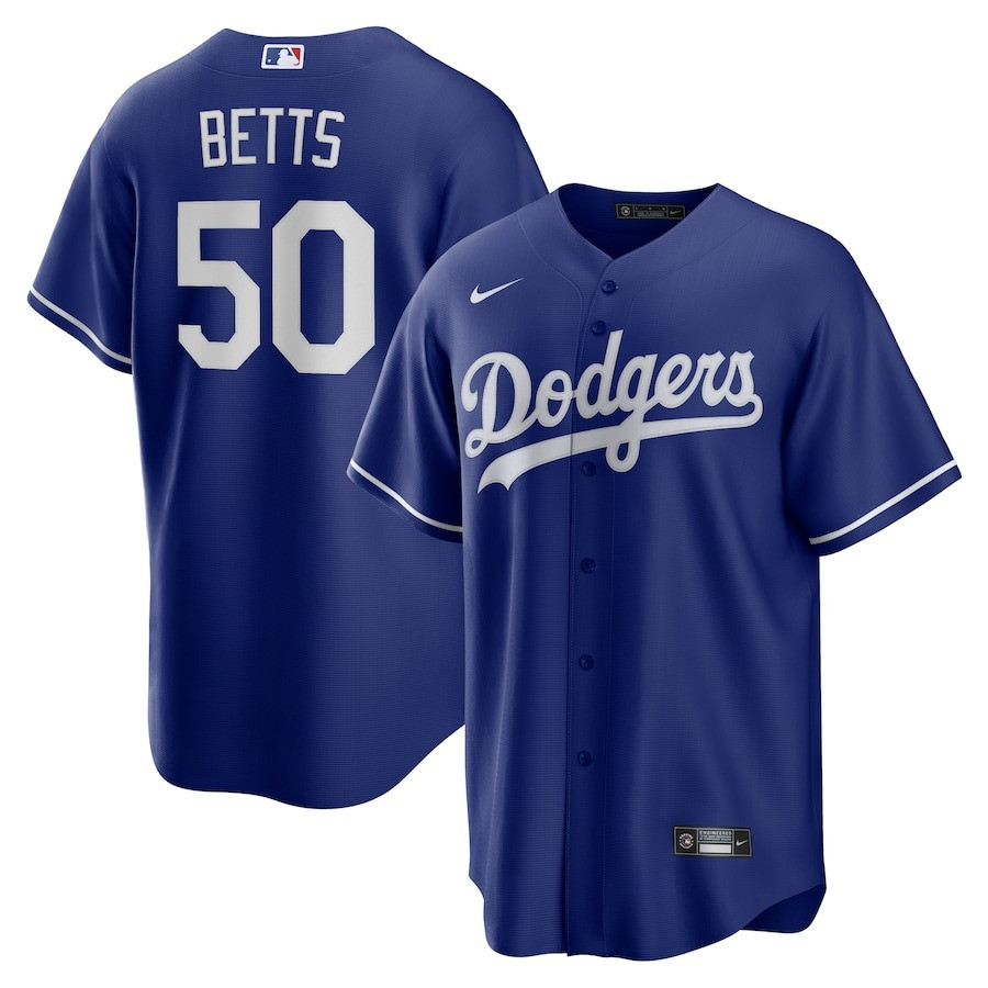 LA Mookie Betts Royal Alternate Player Jersey Baseball Father's Day Gifts