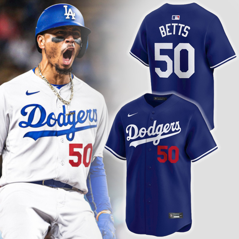 LA Mookie Betts Royal Alternate Player Jersey Gifts For Baseball Players